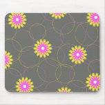 Flores y círculos - Mousepad Alfombrilla De Ratón