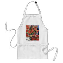 Flores y gatos - arte impresionista - Renoir Delantal