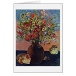 Flores y gatos de Paul Gauguin Tarjetas