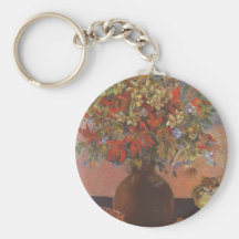 Flores y gatos - Paul Gauguin Llaveros