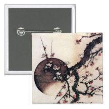 Flores y la luna, Hokusai del ciruelo Pin
