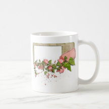 Flores y marco tazas