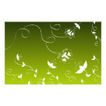 Flores y mariposas papelería
