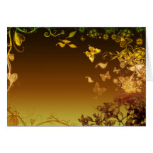 Flores y mariposas tarjetón