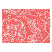 Flores y Paisley Notecards Felicitación