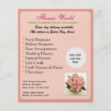 Florist_Promotion (aviador) Tarjetas Publicitarias