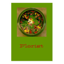 Florista de la tarjeta de visita