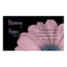 FLORISTA - plantilla ROSADA de la tarjeta de visit