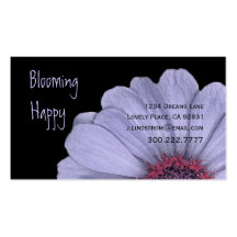 FLORISTA - tarjeta de visita PÚRPURA de la MARGARI