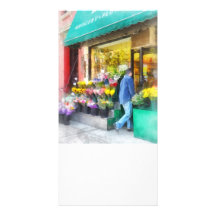 Floristería de la vecindad tarjetas fotograficas personalizadas
