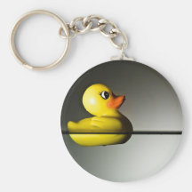 Flotación de goma del pato llavero