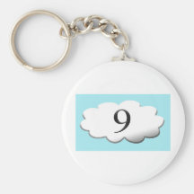 Flotación en la nube nueve llaveros personalizados