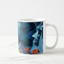 Flotador cristalino de las medusas por Valxart Tazas De Café