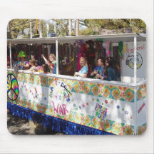 Flotador del Hippie del carnaval Tapetes De Ratón