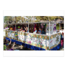 Flotador del Hippie del carnaval Tarjeta Postal