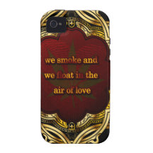 Flotador en el aire del amor RASTA Case-Mate iPhone 4 Carcasa