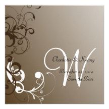 flourish; ahorre la fecha invitacion personalizada