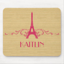 Flourish rosado Mousepad del francés