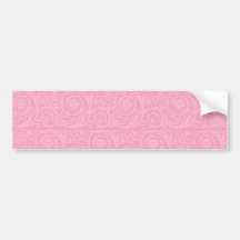 Flourish rosado pegatina de parachoque