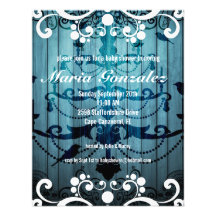 Flourish y invitación de la fiesta de bienvenida a