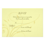Flourishes de oro suaves RSVP invitaciones