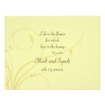 Flourishes de oro suaves RSVP invitaciones