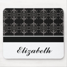 Flourishes negros y del gris alfombrilla de raton