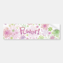 Flower power etiqueta de parachoque