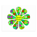 Flower power fresco postal