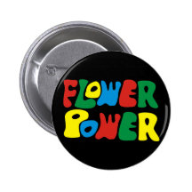 Flower Power Hippie Anstecknadelbutton