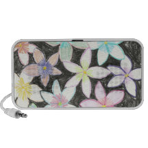 Flower power iPod altavoces