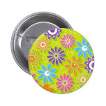 Flower power maravilloso de la primavera pin