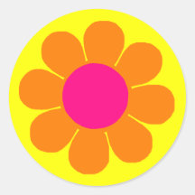 Flower power pegatinas  