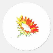 Flower Power! Runder Aufkleber