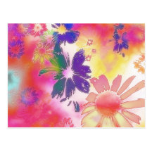 Flower power tarjetas postales