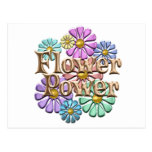 Flower power tarjetas postales