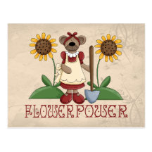 Flower power tarjetas postales