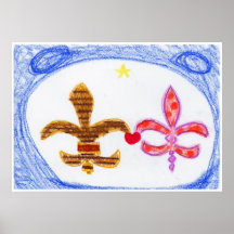 fluer de lis en poster del amor