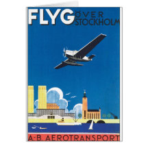 Flyg sobre Estocolmo Felicitacion