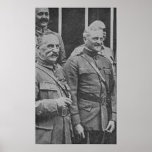 Foch y Pershing Poster