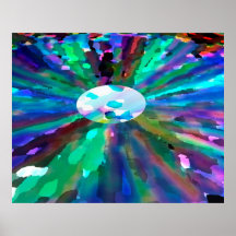 Foco del navidad luna y de la estrella poster