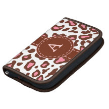 Folio con monograma del planificador del leopardo