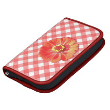 Folio de Smartphone - Zinnia rojo en enrejado Planificadores