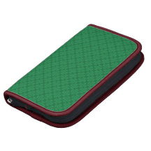 Folio geométrico verde del carrito del modelo planificadores