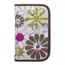 Folio retro del carrito de las margaritas para los organizadores