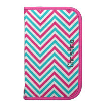 Folio rosado y azul de Chevron folios