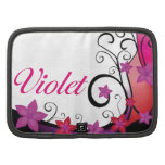 Folio violeta del carrito organizadores