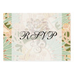 follaje decorativo del nouveau del arte floral tarjeta de negocio