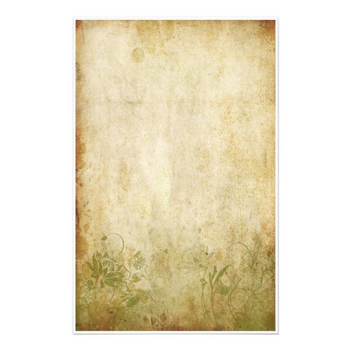 Follaje del vintage - verde papeleria personalizada