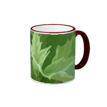 Follaje magnífico tazas de café